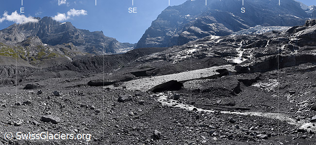 Situation Gletschersee A am 25.8.2022.
