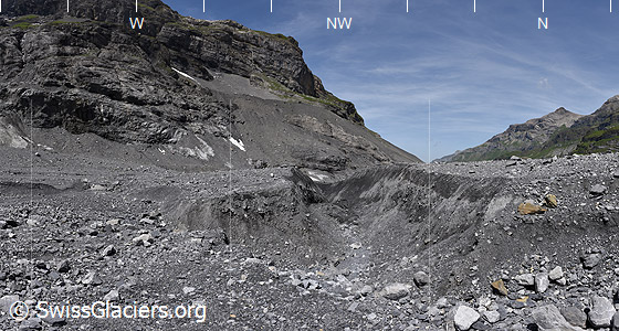 Situation Gletschersee B am 17.6.2022.