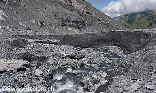 Der Beginn des westlichen Erosionsgrabens.